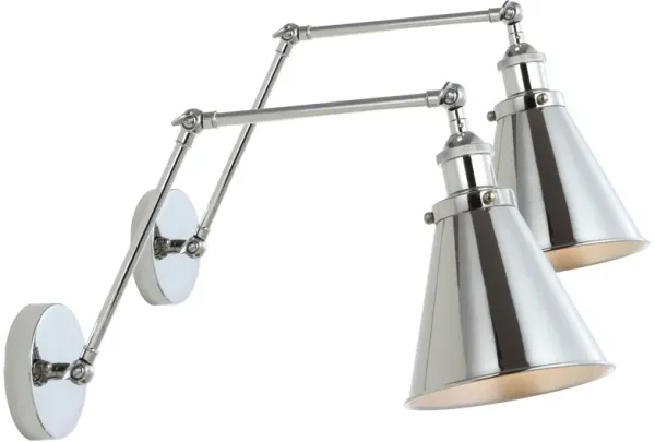 Rover Classic Industrial Metal Adjustable Arm LED Wall Sconce