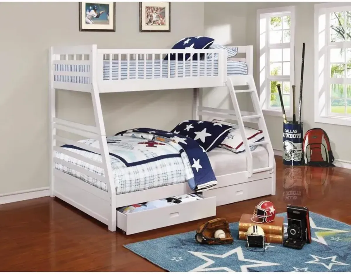 Coaster Co. of America Ashton Twin Over Full 2-drawer Bunk Bed White