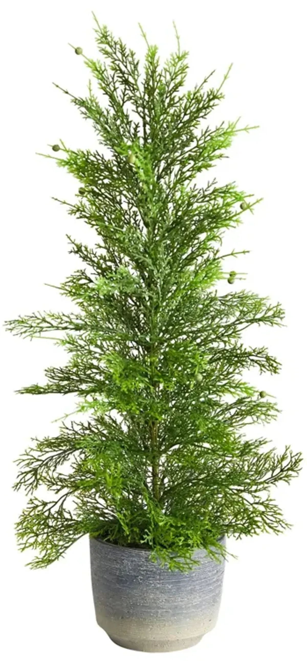 Nearly Natural 27-in Californian Cedar Artificial Tree in Decorative Planter