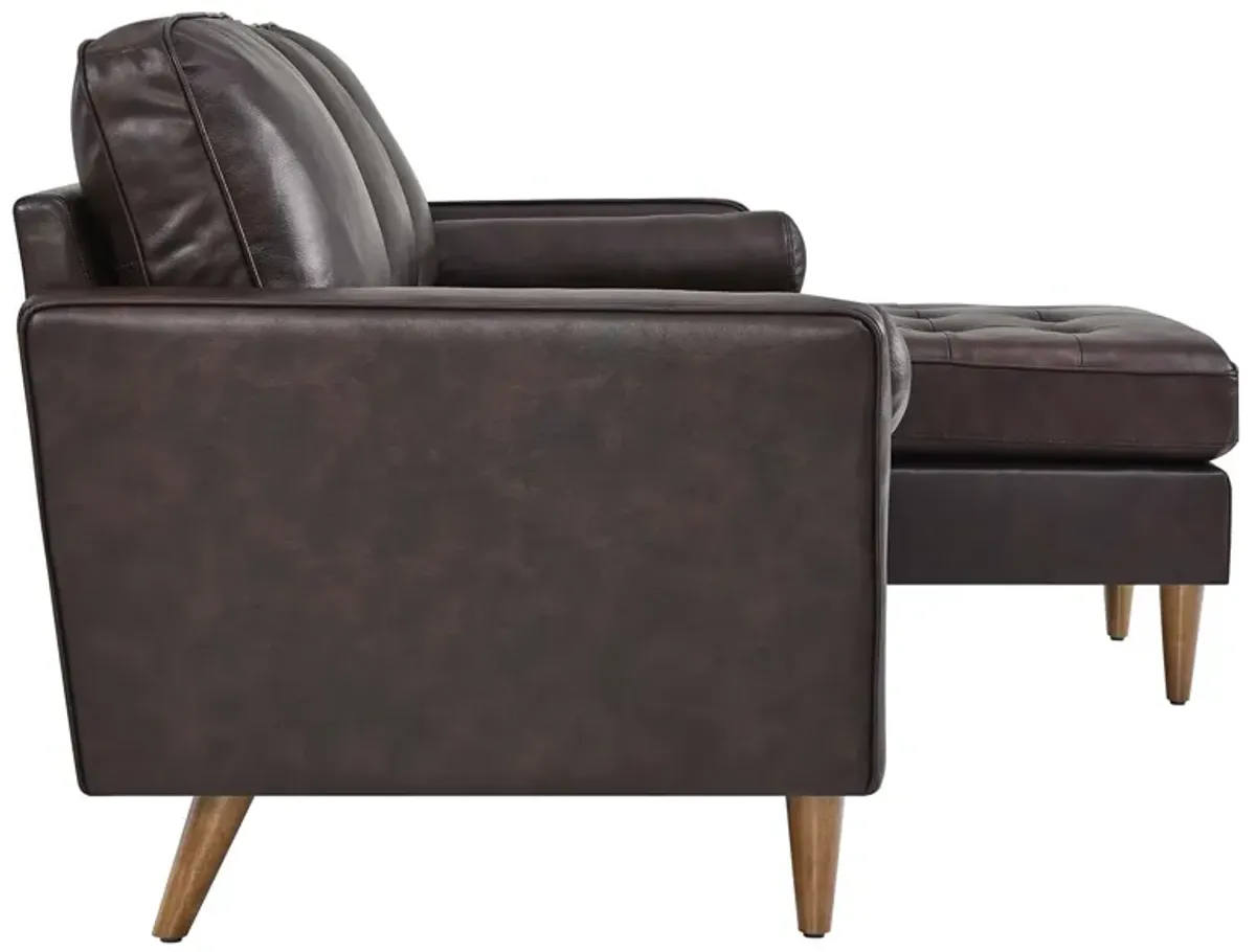 Valour 78" Leather Apartment Sectional Sofa