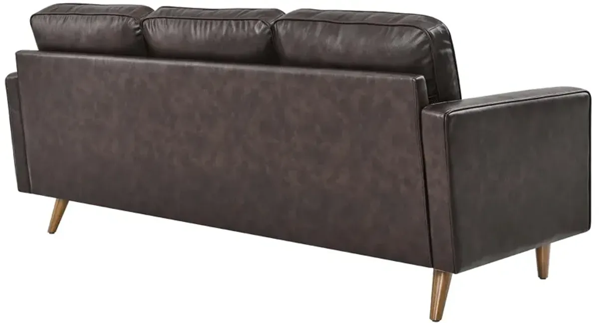 Valour 78" Leather Apartment Sectional Sofa