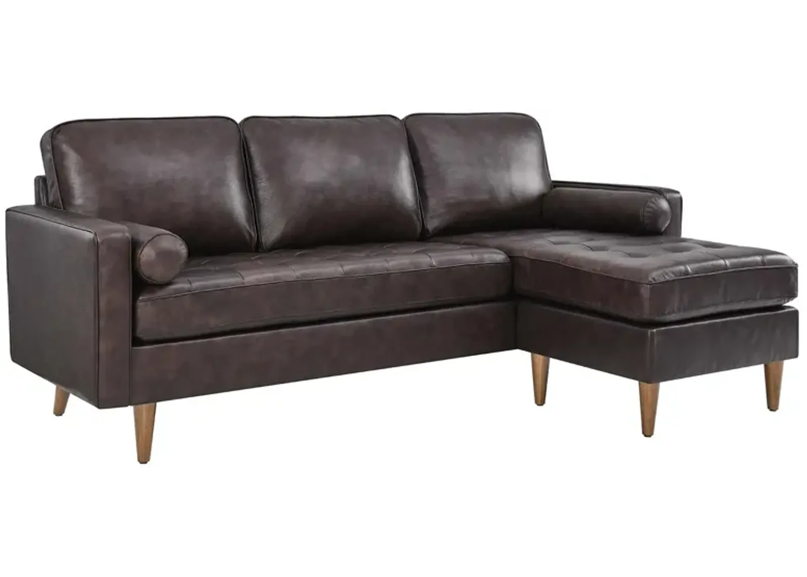 Valour 78" Leather Apartment Sectional Sofa