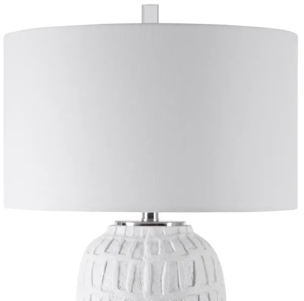 Uttermost Caelina Textured White Table Lamp