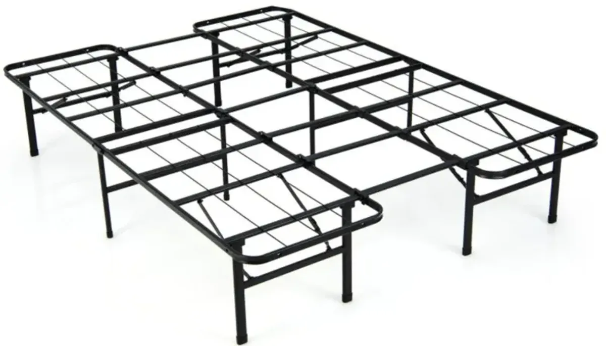 Hivvago Full/King Size Folding Steel Platform Bed Frame for Kids and Adults