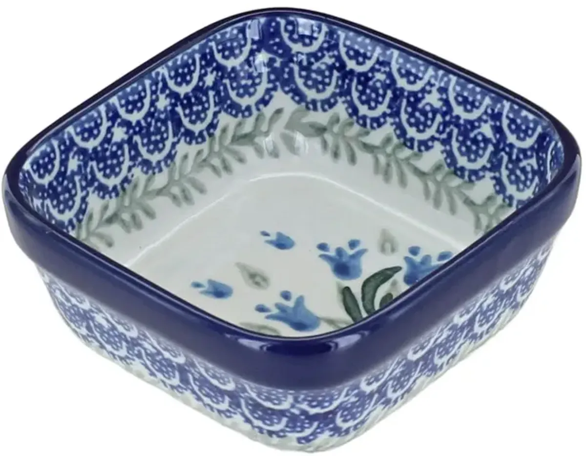 Blue Rose Polish Pottery Teresa Small Square Dish