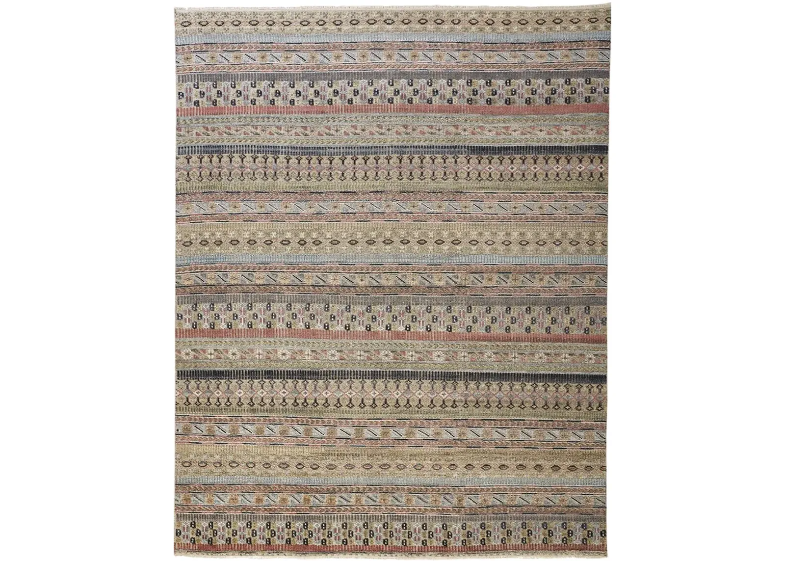 Payton 6498F Tan/Orange/Blue 2' x 3' Rug