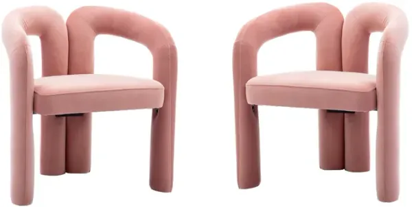 Streamdale Modern Fabric Upholstered Dining Chairs (Set of 2)