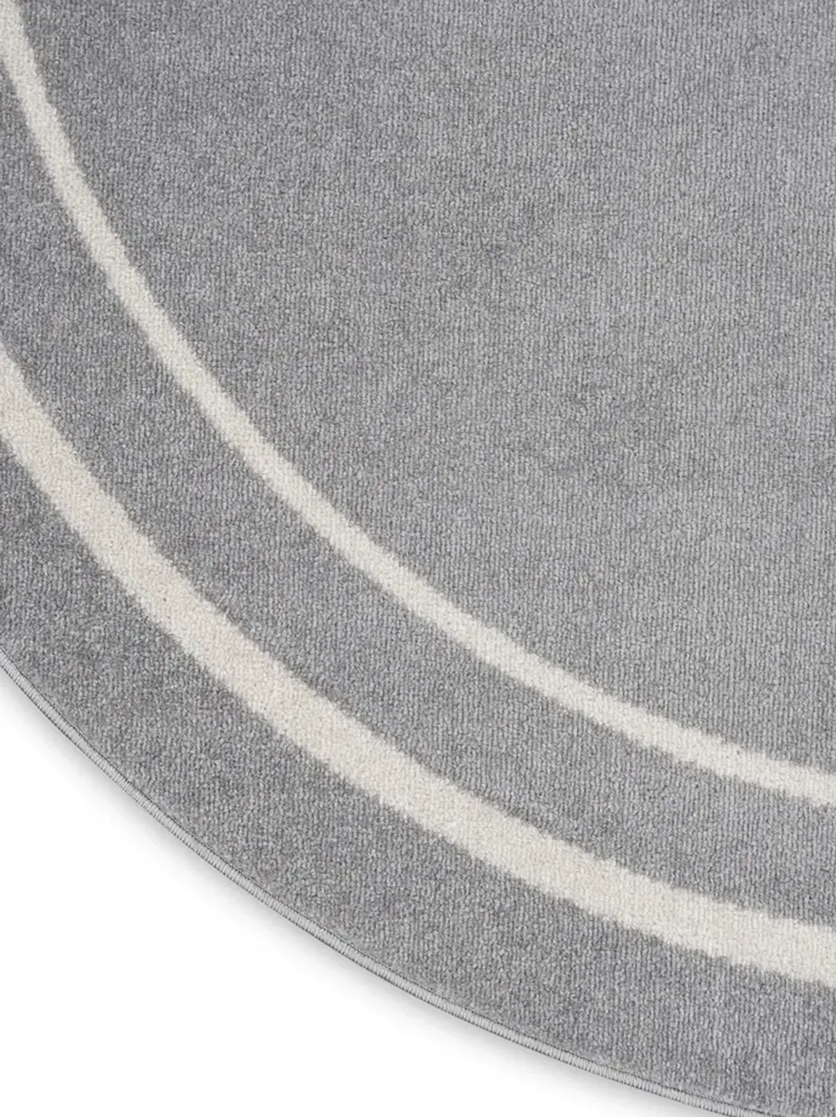 Nourison Essentials NRE02 Gray/Ivory 6' x Round Rug