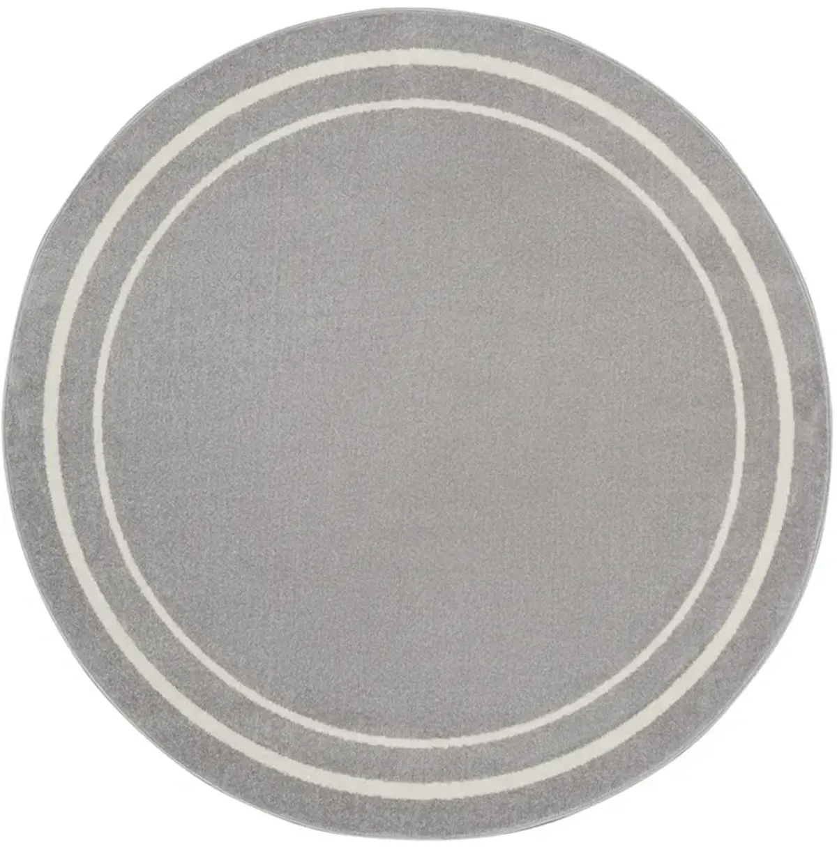 Nourison Essentials NRE02 Gray/Ivory 6' x Round Rug