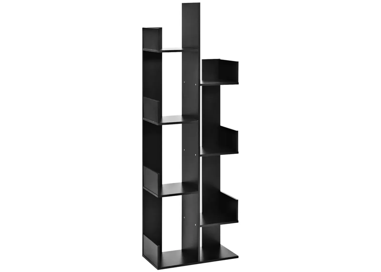 8-Tier Bookshelf Bookcase with 8 Open Compartments Space-Saving Storage Rack