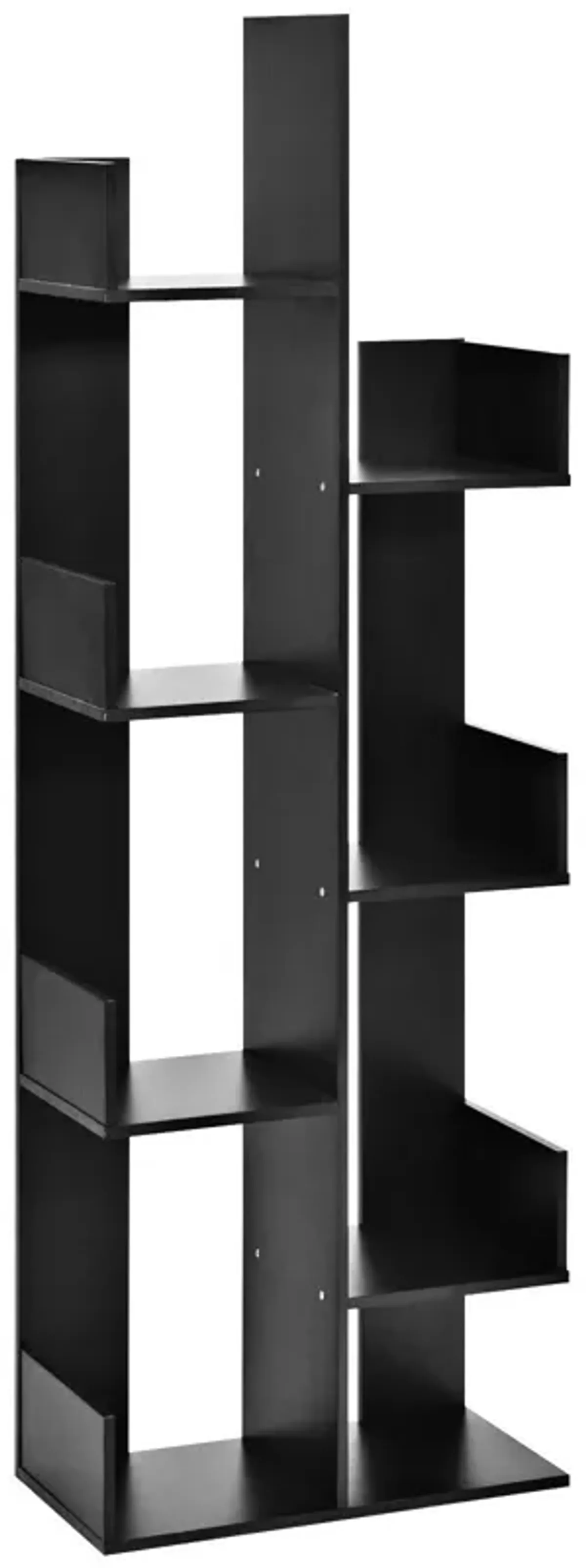 8-Tier Bookshelf Bookcase with 8 Open Compartments Space-Saving Storage Rack