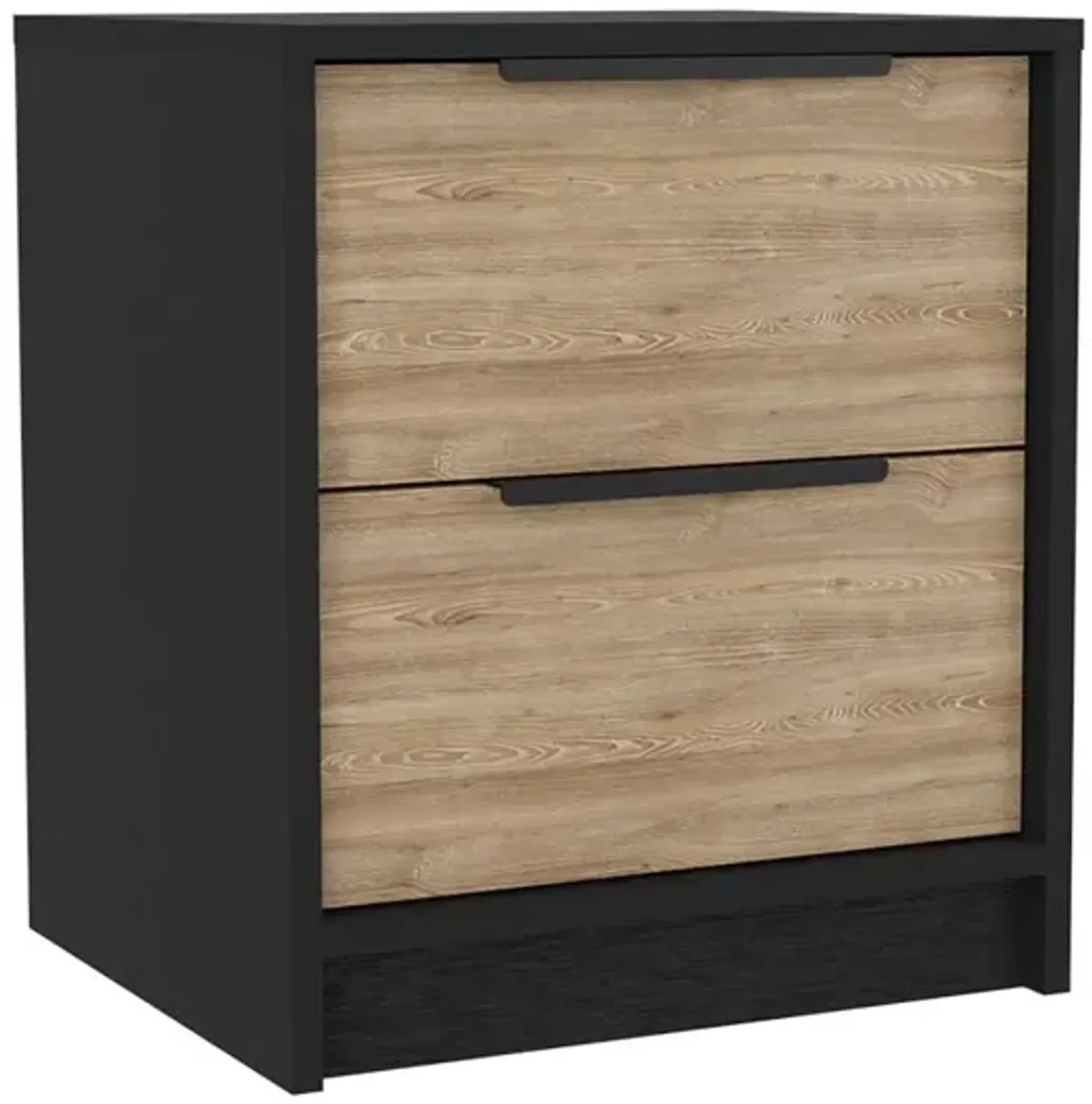 Nightstand Cervants, Bedroom, Black / Pine