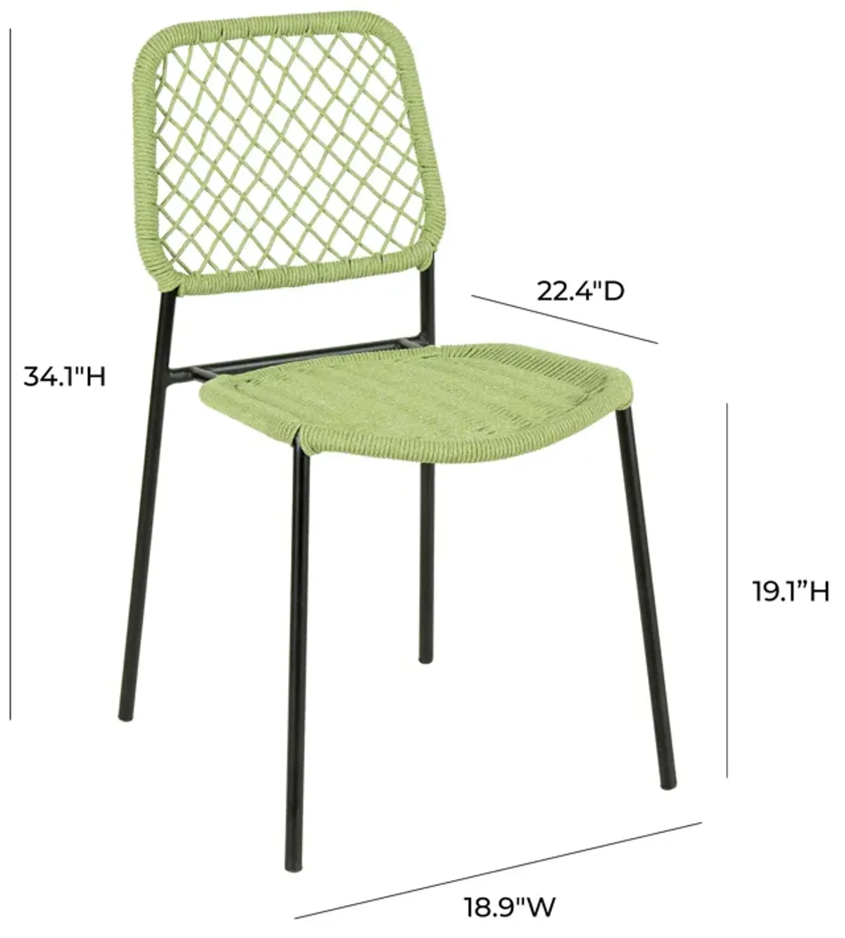 Lucy Natural Dyed Cord Outdoor Dining Chair