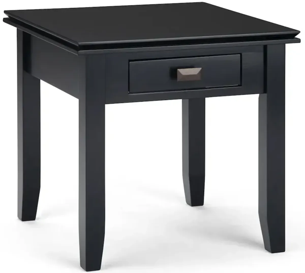 Simpli Home Artisan Solid Wood End Table In Black