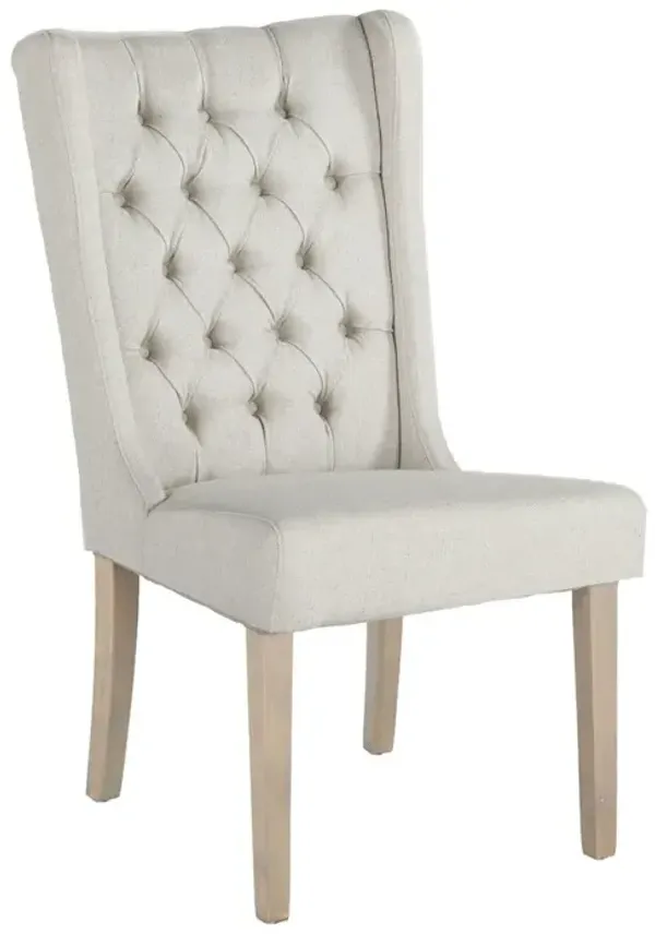 Belen Kox Off-White Linen Dining Chairs, Set of 2, Belen Kox
