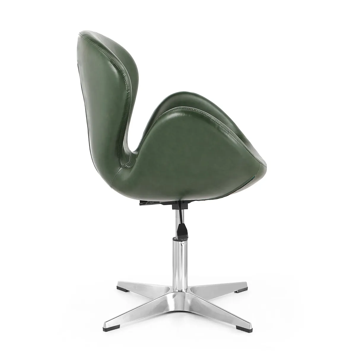 Raspberry Swivel Accent Chair in Dark Green