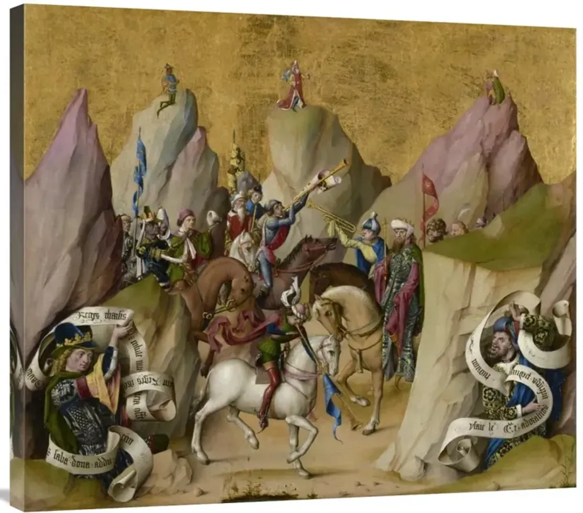 The Meeting of the Three Kings, with David and Isaiah (recto); The Assumption of the Virgin (verso)-Canvas Art-36x31.68