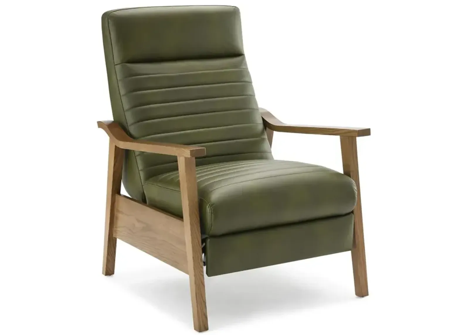 Comfort Pointe Arthur Wood Arm Push Back Recliner - Fern Green