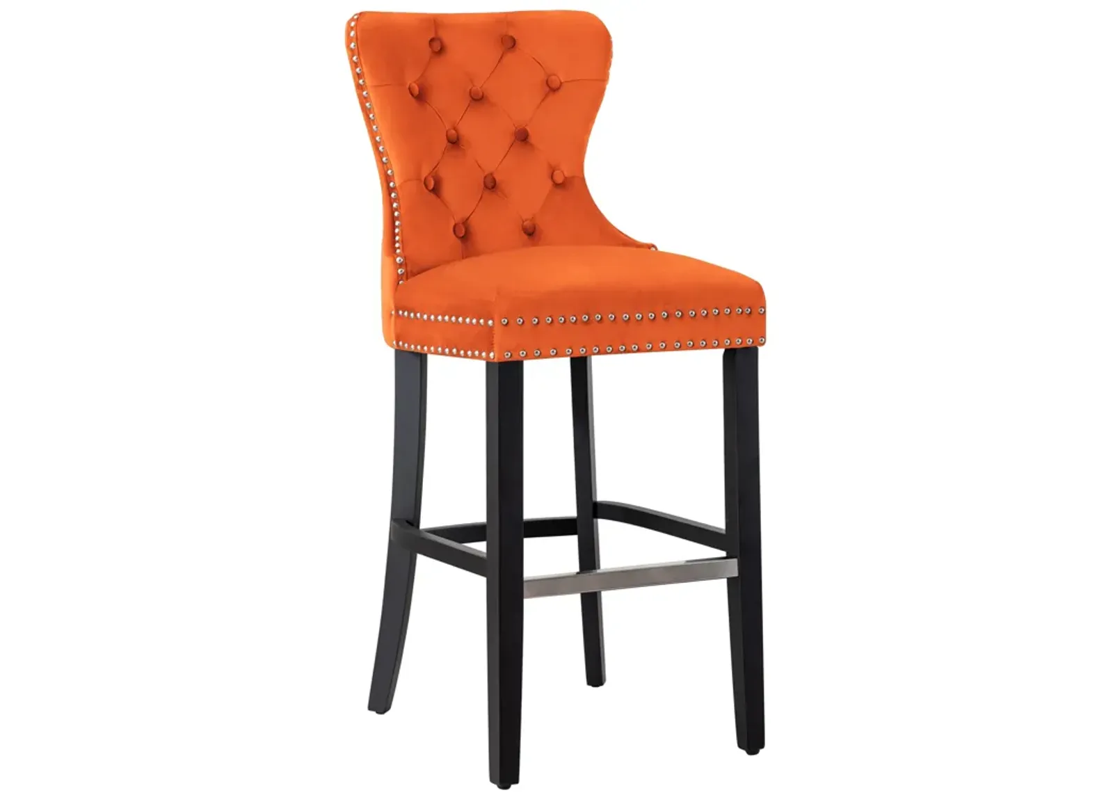 WestinTrends Tufted Velvet Bar Stool