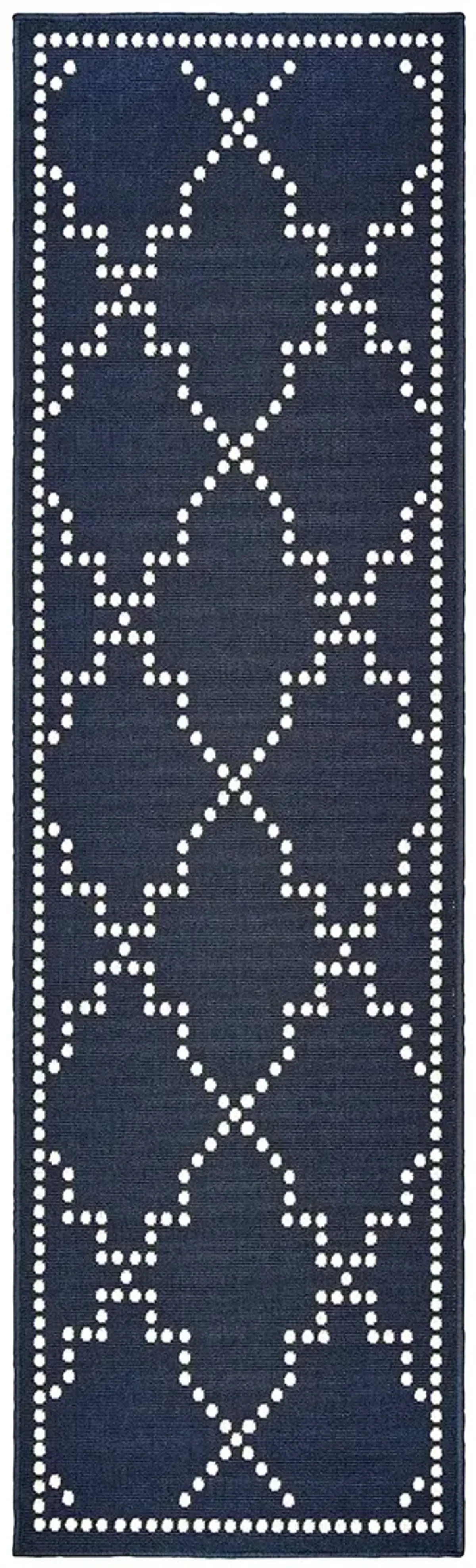 Marina 2'3" x 7'6" Navy Rug