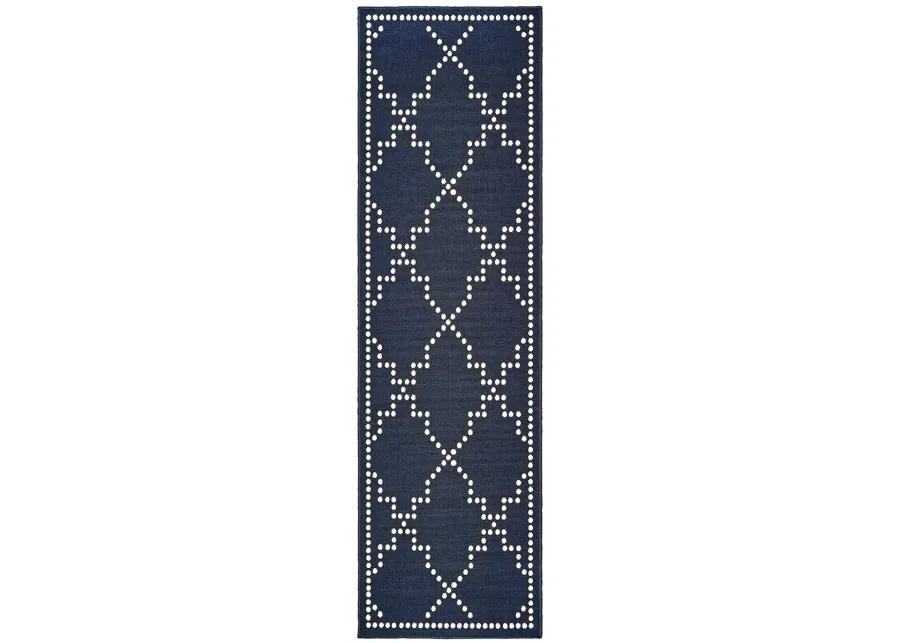 Marina 2'3" x 7'6" Navy Rug