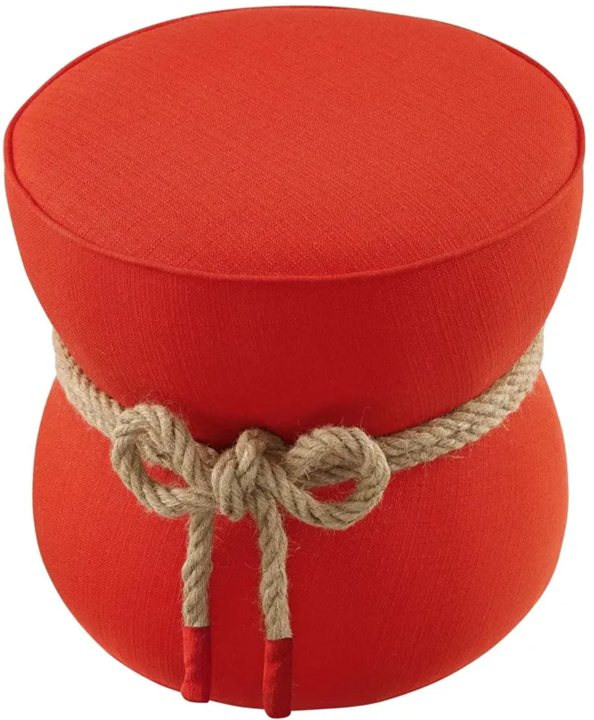 Beat Nautical Rope Upholstered Fabric Ottoman