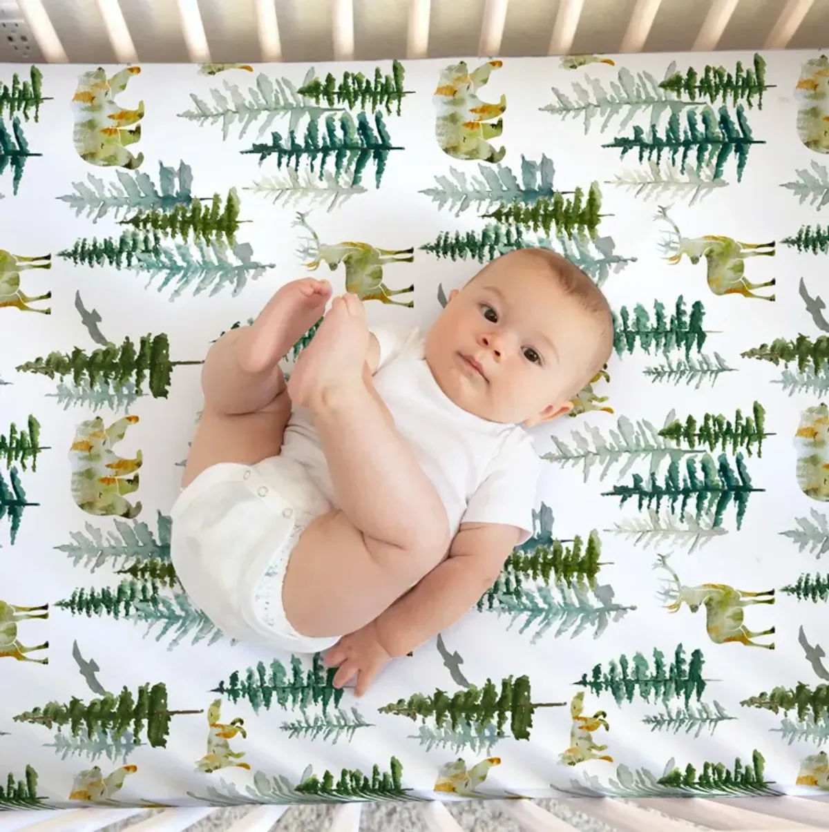 Super Soft Fitted Crib Sheet - In The Woods