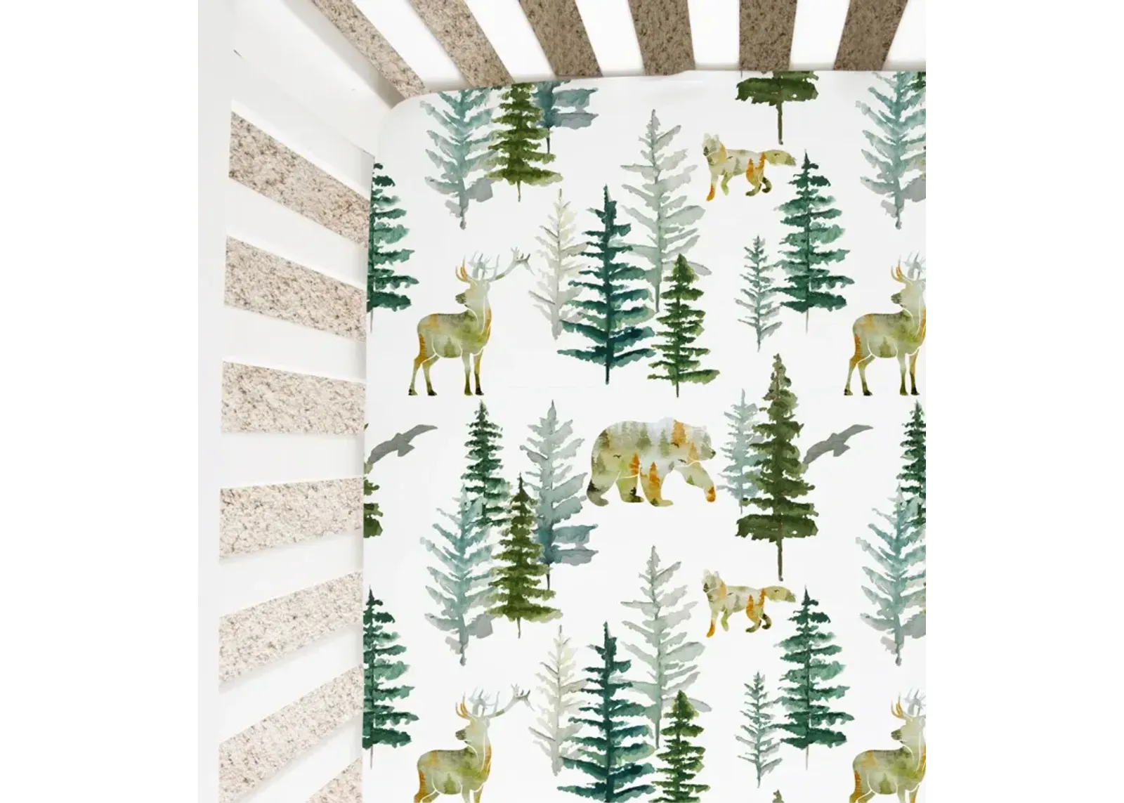 Super Soft Fitted Crib Sheet - In The Woods