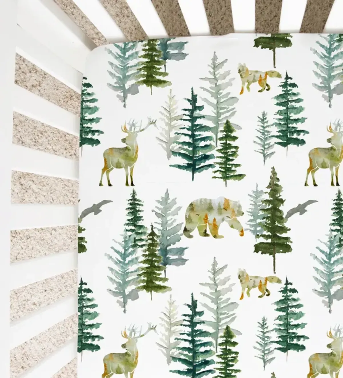 Super Soft Fitted Crib Sheet - In The Woods