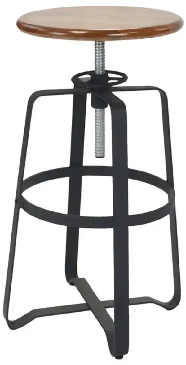 Carolina Living Smythson Adjustable Barstool - Chestnut/Black