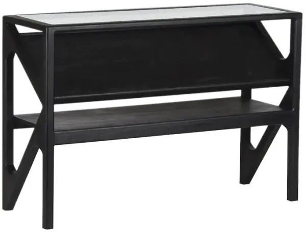Porter Designs Canberra Solid Mango Wood Console Table, Black