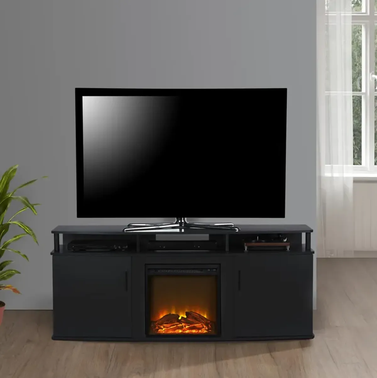 Ameriwood Home Carson Electric Fireplace TV Console for TVs up to 70"