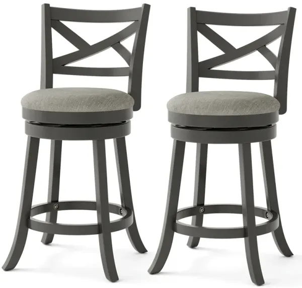 Set of 2 Swivel Bar Stools Stylish and Comfortable Seating for Any Space