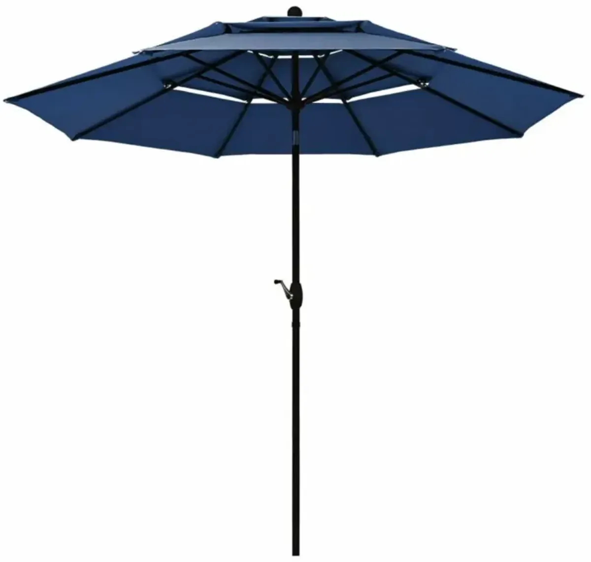 Hivvago 10 Feet 3 Tier Outdoor Patio Umbrella with Double Vented