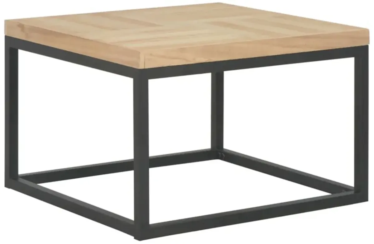 vidaXL Coffee Table 19.7"x19.7"x13" Solid Wood