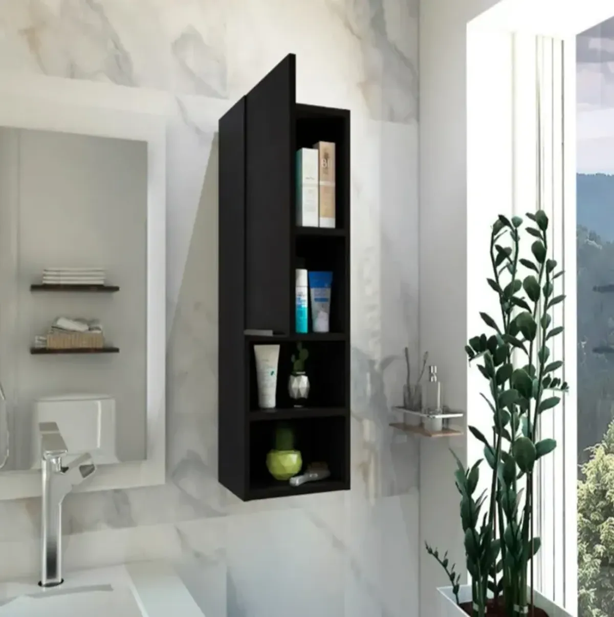 Medicine Cabinet Hazelton, Bathroom, Black