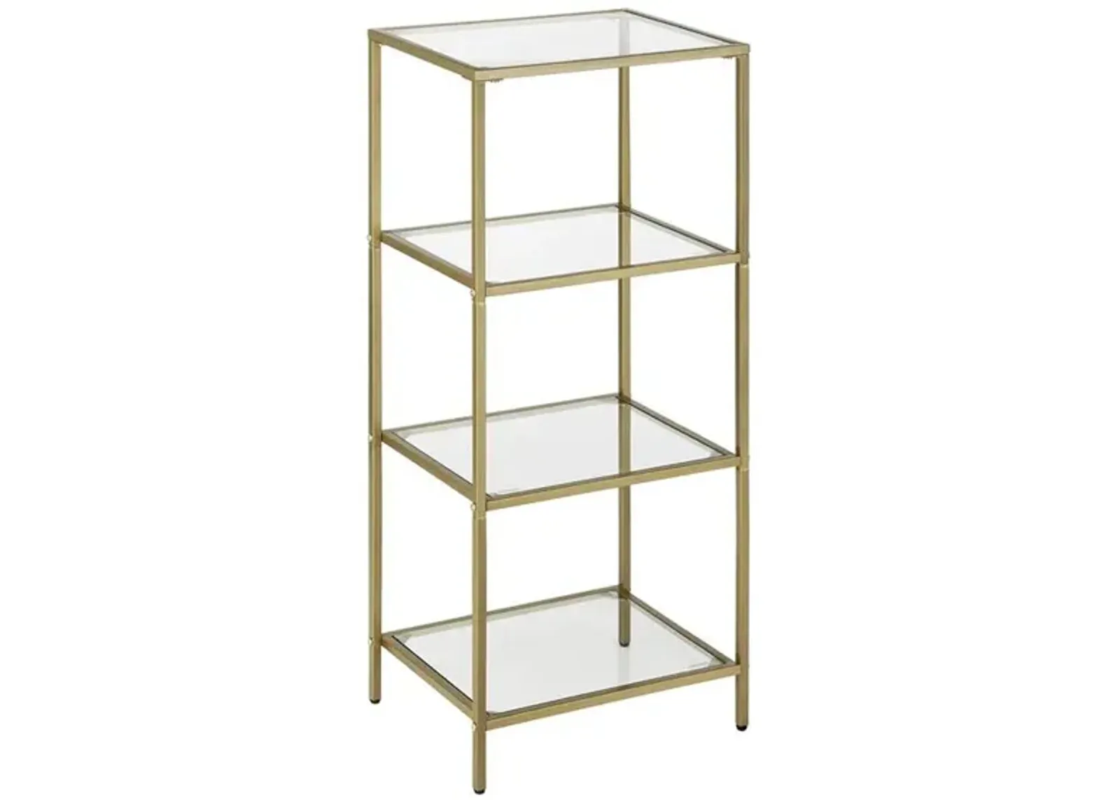 Stylish 4-Tier Bookcase Slim Design for Bedroom Spaces