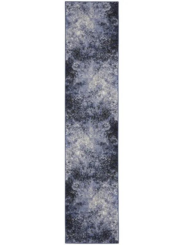 Passion PSN10 Light Blue/Black 2'2" x 10' Rug