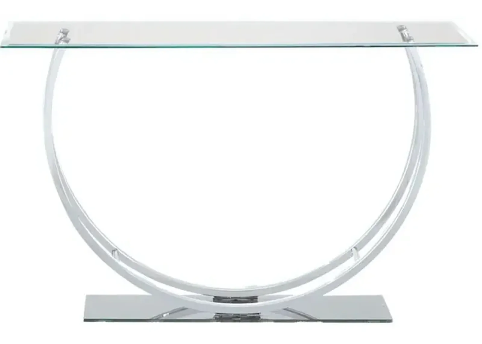 Danville U-shaped Sofa Table Chrome