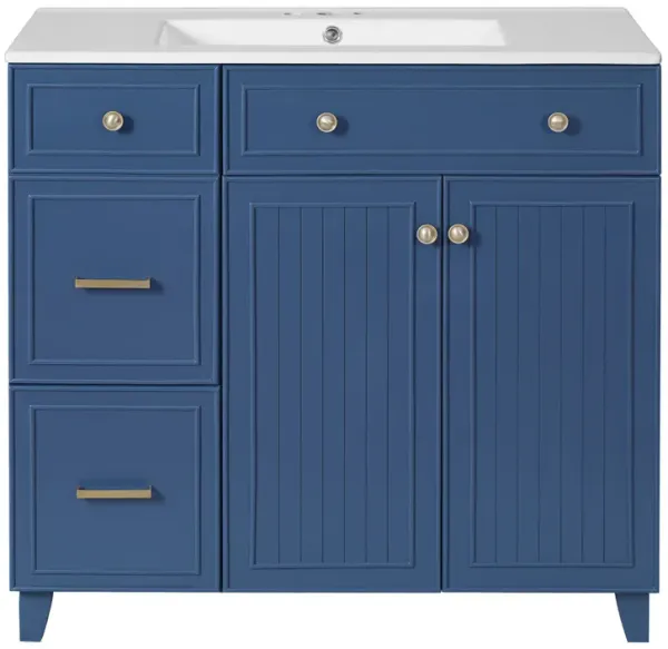 Merax 36" Modern Bathroom Vanity with Ceramic Sink