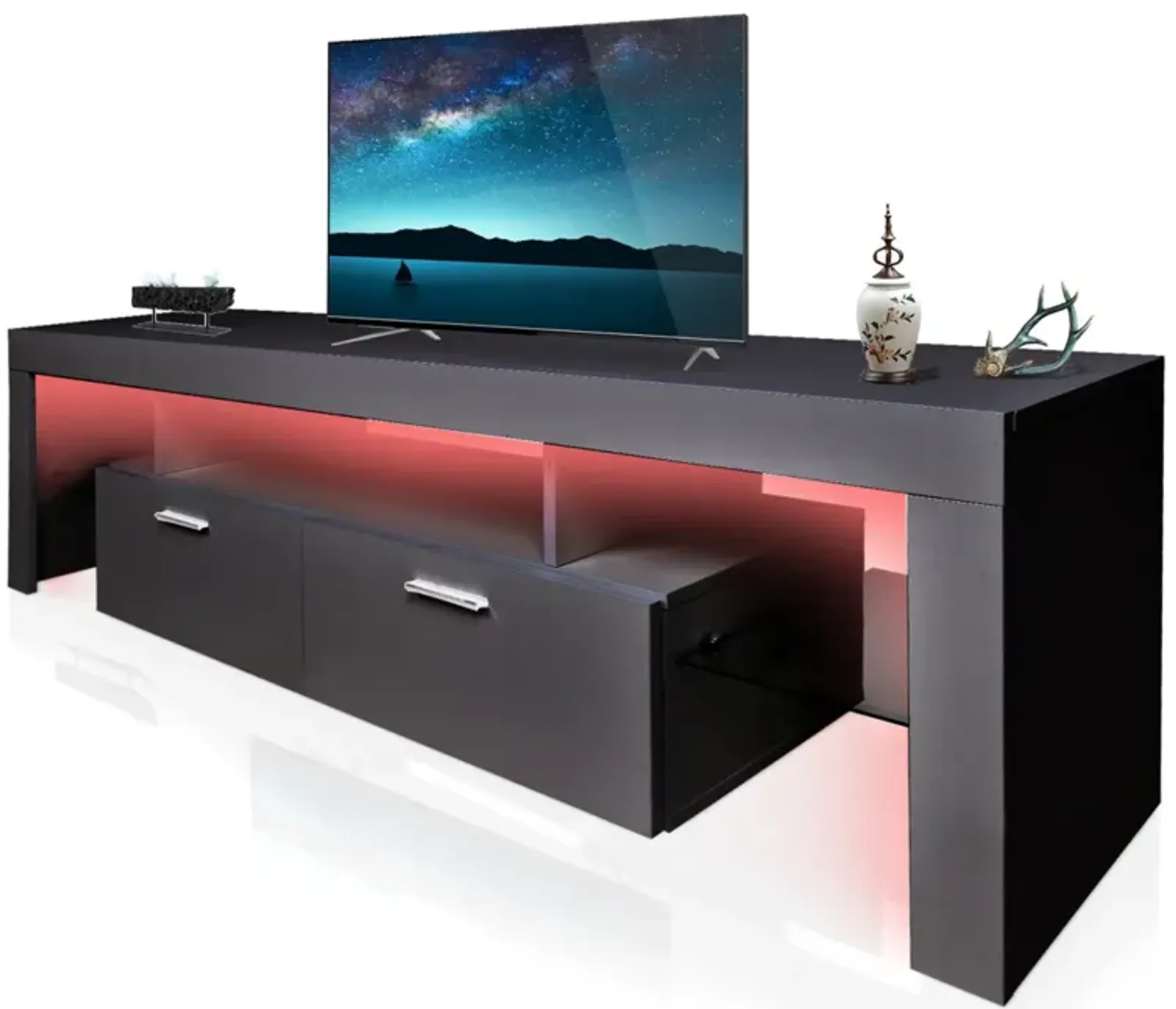 Modern 75 Inch LED TV Stand with Storage