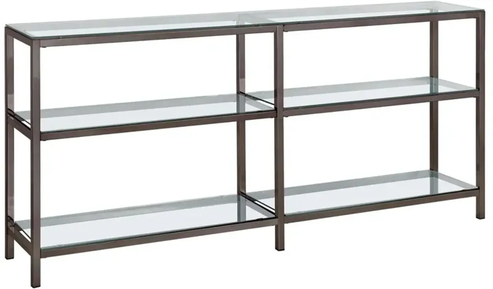 Kate 2-tier Bookcase Black Nickel