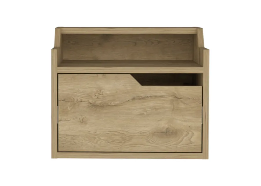 Floating Nightstand Chester, Bedroom, Macadamia