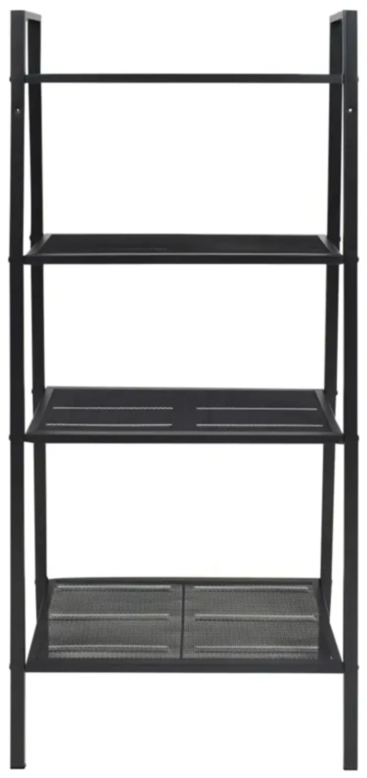 vidaXL Ladder Bookcase 4 Tiers Metal Black