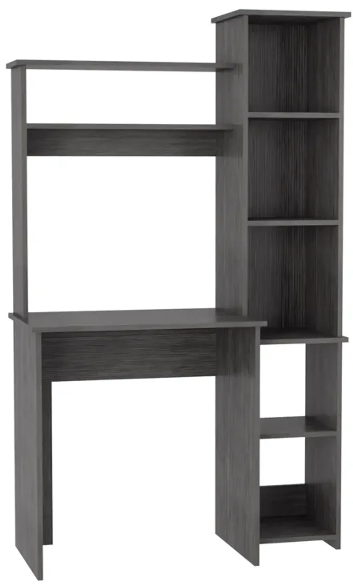 Versalles Writintg Desk, Two Superior Shelves, Bookshelf -Smokey Oak