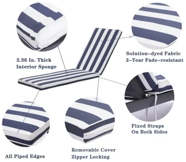 Streamdale 2-Piece Outdoor Lounge Chair Cushions