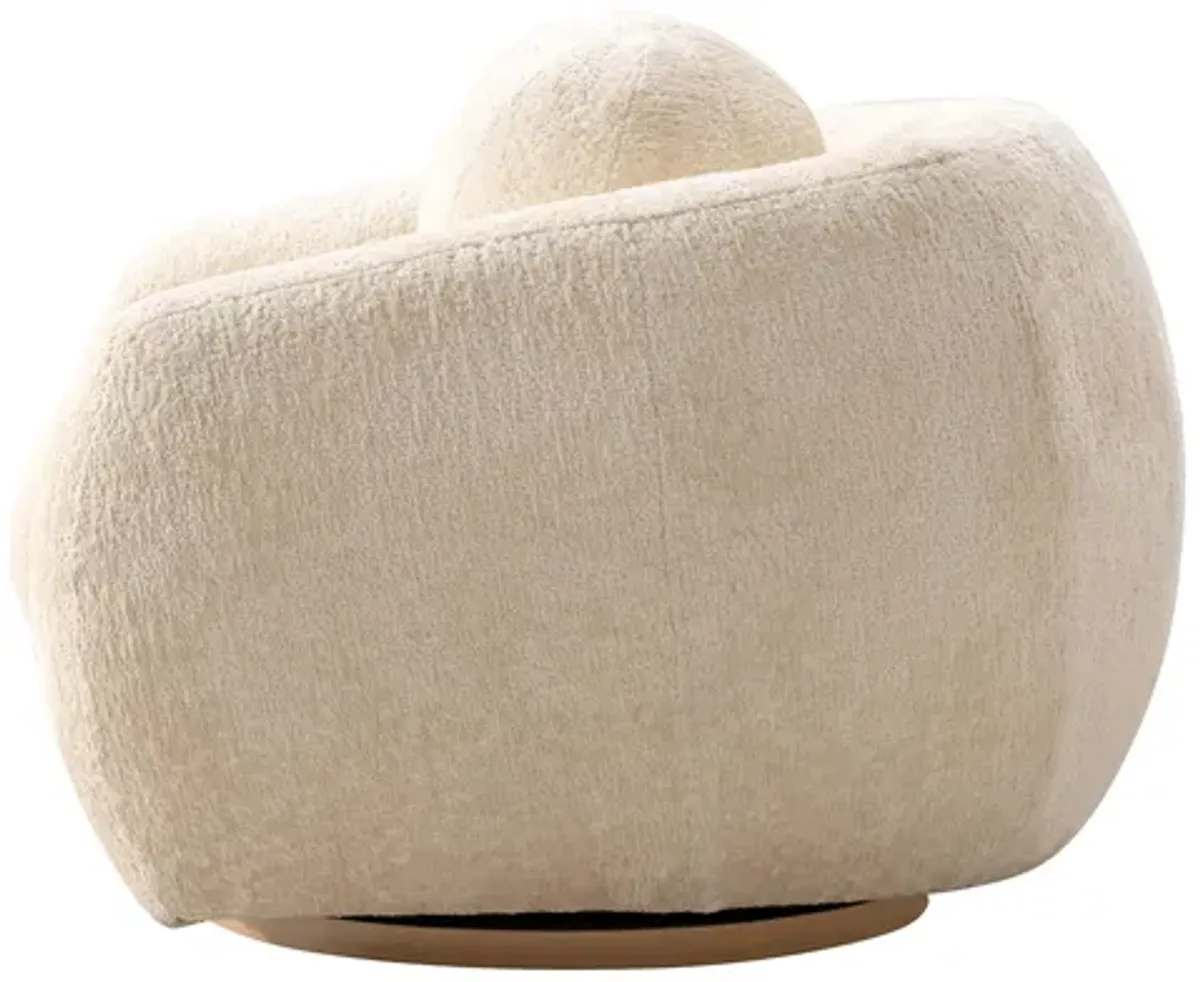 Tribeca Cream Swivel Accent Chair