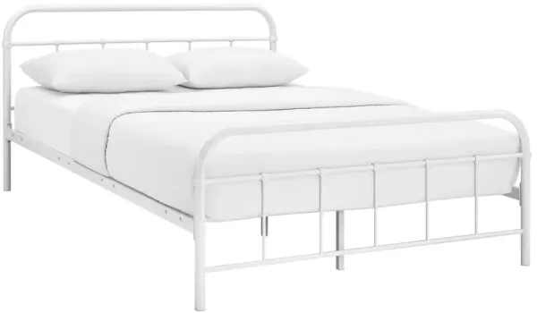 Modway Furniture  36.5 x 84.5 in. Maisie Queen Stainless Steel Bed Frame