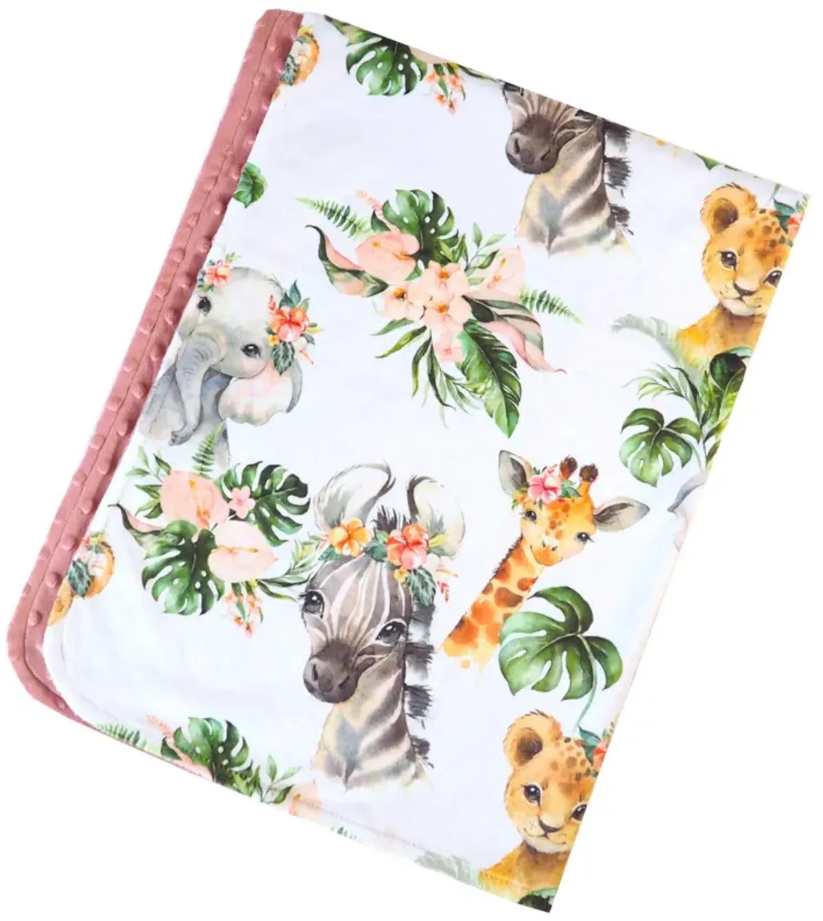 Honey Lemonade - Premium Baby & Toddler Minky Blanket (Africa Animals)