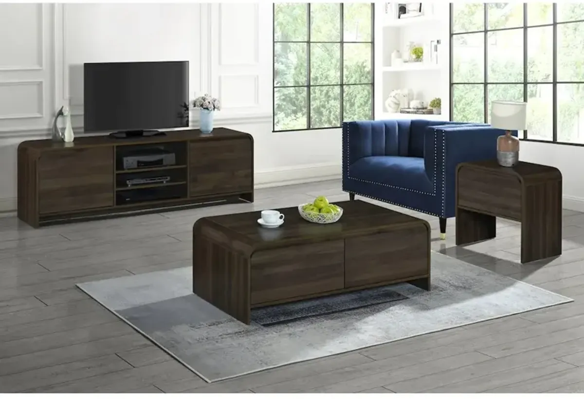 New Classic Furniture Mara Wood Walnut TV Stand